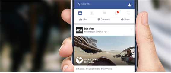 페이스북, 360도 볼 수 있는 동영상 서비스 출시